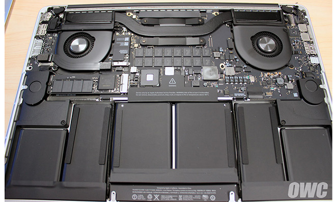 photo of Apple's new MacBook Pro with Retina display models unboxed, SSDs speed tested image