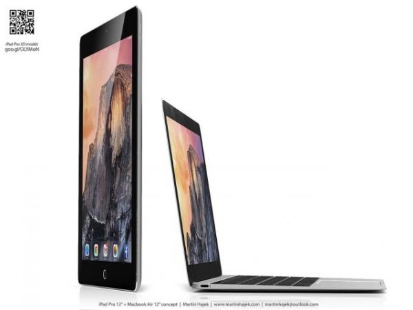 photo of Sexy new renders show the iPad Pro and 12-inch MacBook Air side-by-side image
