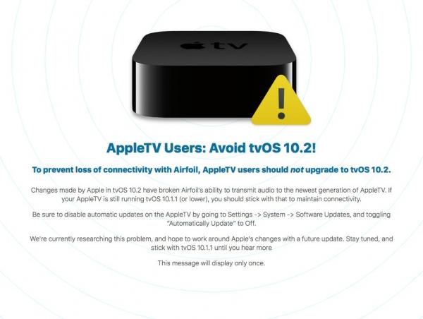 photo of tvOS 10.2 update requires AirPlay hardware verification, breaks third-party streaming apps image