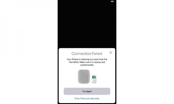 photo of Apple HomePod  generates tones for device pairing, setup image