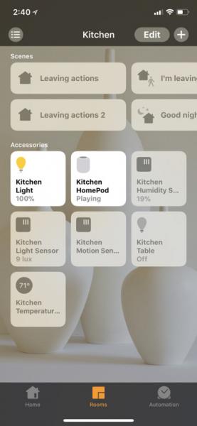 photo of Despite being a HomeKit accessory, HomePod does not work within custom triggers or scenes image