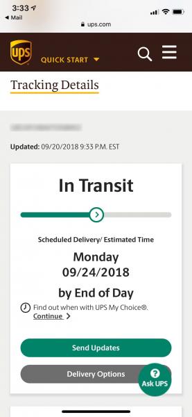 photo of Potential UPS website error shows iPhone XS delivery dates pushed to Monday, causes alarm for early buyers image