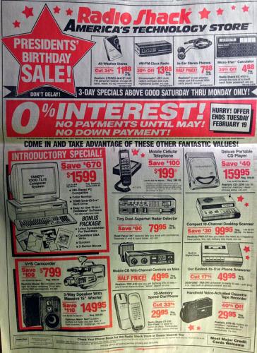 photo of Your iPhone replaces the roomful of equipment found in this 1991 Radio Shack ad image
