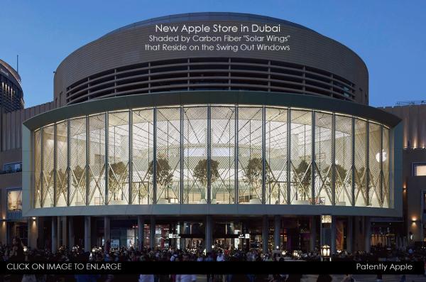 photo of New Apple Dubai Mall Store introduces Motorized 'Solar Wings' that Control the Environmental Conditions of the Store image