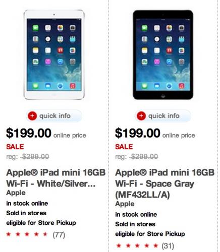photo of Deep iPad discounts at Staples and Target: $199 16GB Minis ($100 off), Airs $130 off AC(starting at $369) image