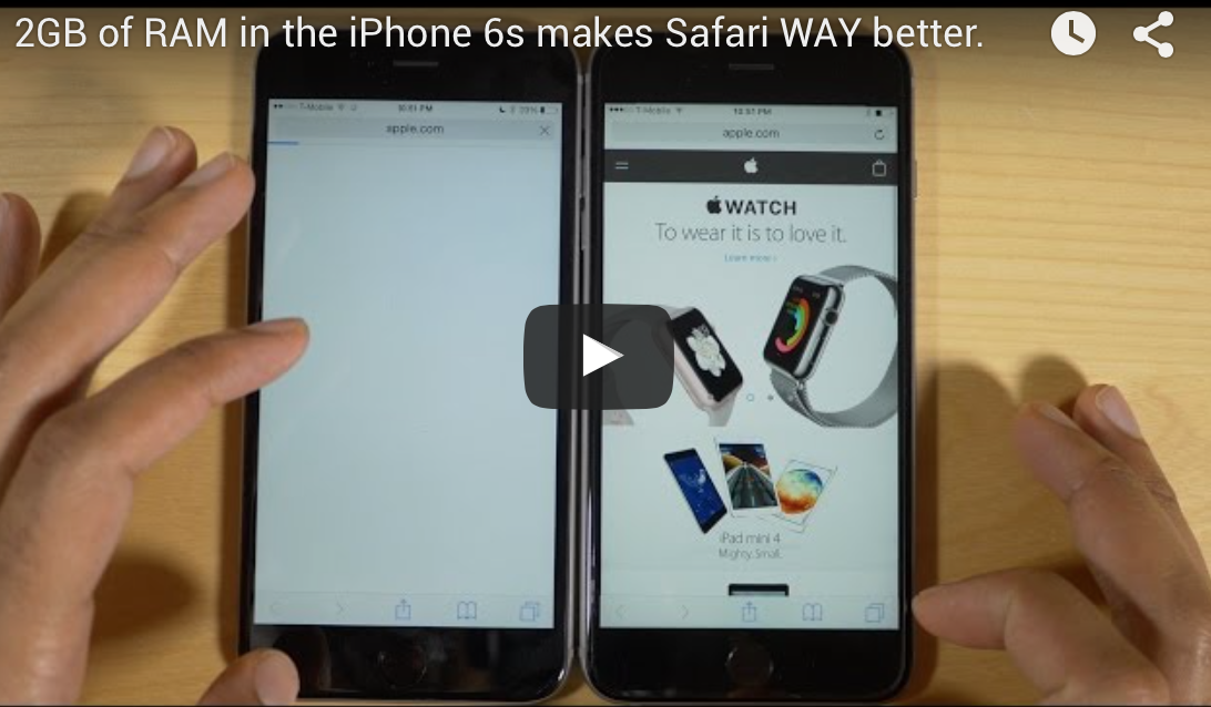 photo of Video Shows Benefits of 2GB RAM in iPhone 6s image