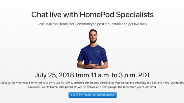 photo of Apple specialists to hold live HomePod question and answer session next week image