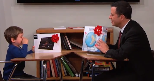 photo of Jimmy Kimmel gives a 5-year-old a Sony tablet and the result is adorable image
