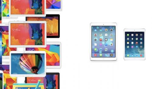 photo of iPad vs. Samsung tablets visualized image