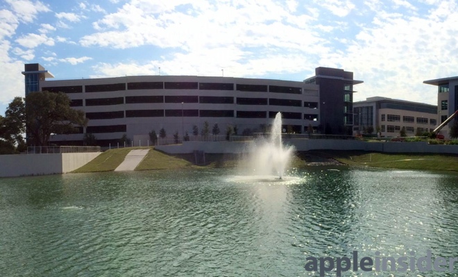 photo of New photos show progress, working fountain at Apple's Austin campus image