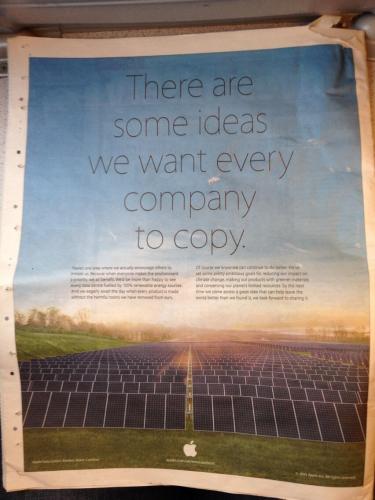 photo of Apple teases Samsung in new environmental print ad: ‘There are some things we want every company to copy’ image
