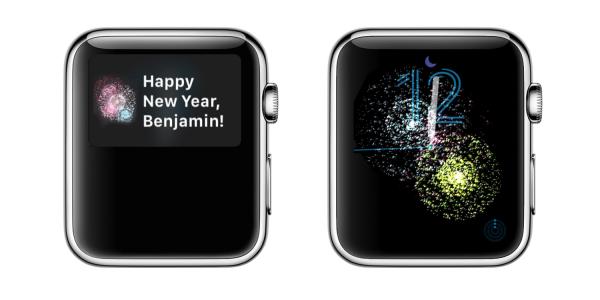 photo of Apple Watch celebrates the New Year with fireworks on the clock face image