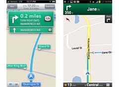 photo of Consumer Reports compares iOS 6 Maps directions to Google's Android Maps image