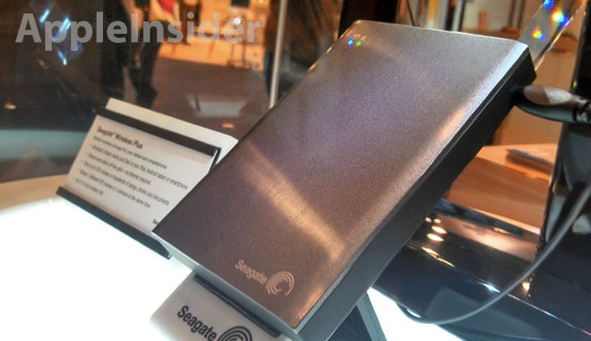 photo of Seagate's pocketable, self-powered Wireless Plus HDD streams content to multiple iOS devices image