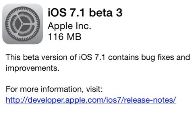 photo of Apple releases third beta of iOS 7.1 with iCloud, audiobook fixes image
