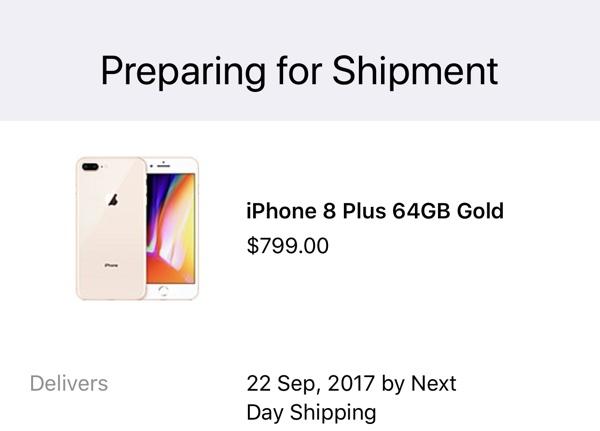 photo of iPhone 8 and Apple Watch Series 3 Orders Now 'Preparing for Shipment' Ahead of September 22 Delivery image