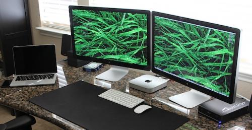 photo of Mac Setups: Mac Mini with Dual 27″ Thunderbolt Displays image
