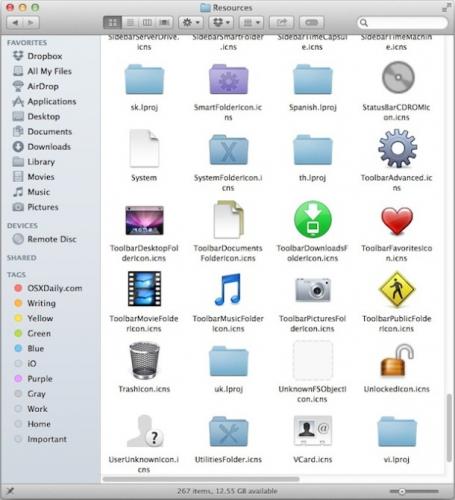 photo of Where Mac System Icons & Default Icons Are Located in OS X image