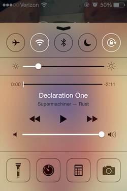 photo of Here's a neat new physics feature in iOS 7.1 control center image