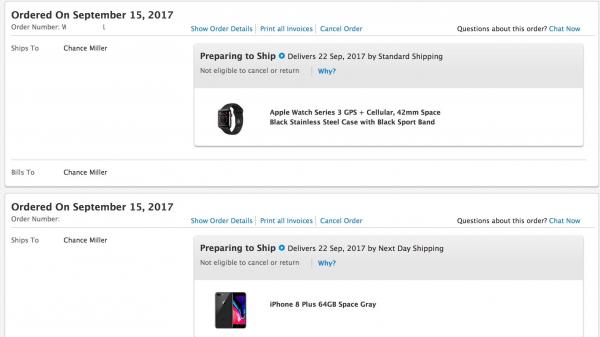 photo of First iPhone 8 and Apple Watch Series 3 orders now ‘preparing to ship’ from Apple image