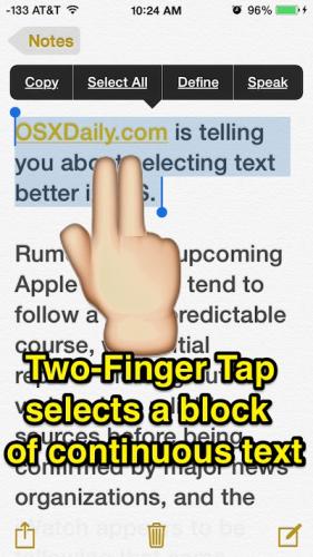 photo of Select Paragraphs & Large Blocks of Text Easily in iOS with a Secret Tap image