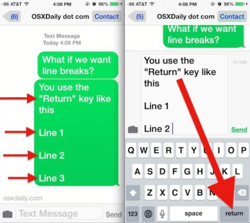 photo of Type Line Breaks & Enter a New Line in Messages for iOS image