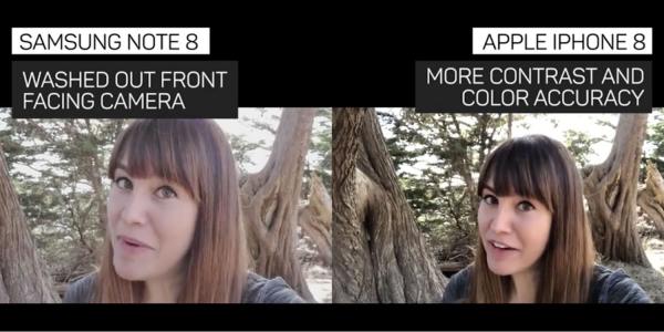 photo of Apple wins head-to-head test of video shooting with iPhone 8 Plus and Samsung Note 8 image
