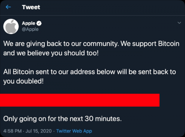 photo of Apple’s official Twitter account hacked by Bitcoin scammers image