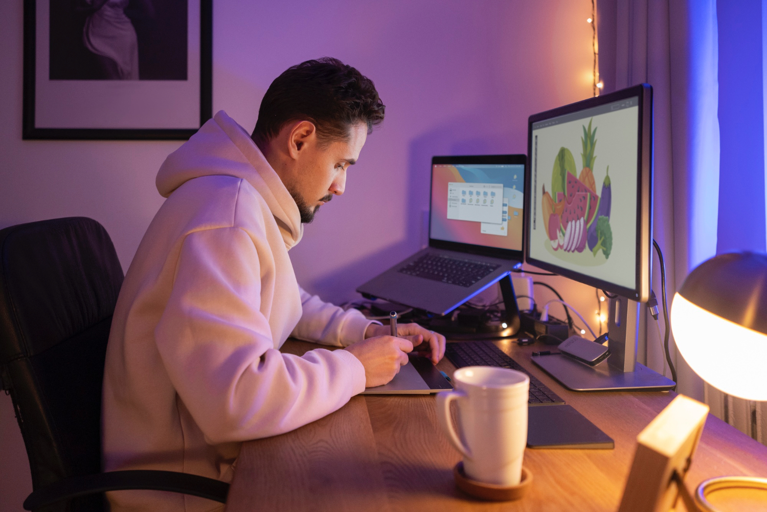 person working at computer