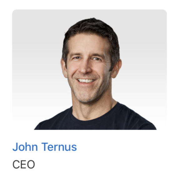 Apple updates Leadership page as John…