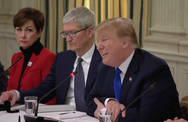 photo of Trump calls Apple CEO Tim Cook 'Tim Apple' at advisory meeting image