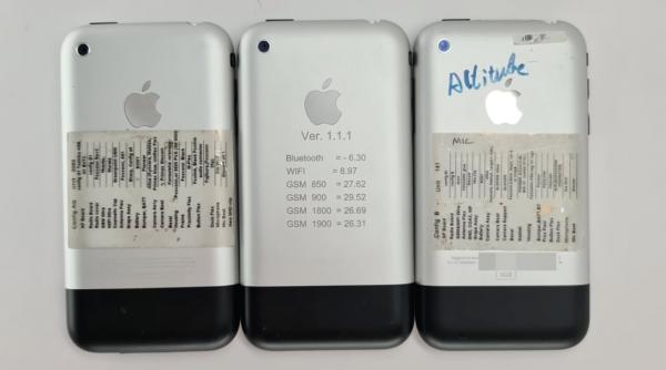 photo of Prototype iPhones bearing engraved mute button surface in photos image