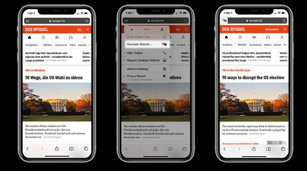 photo of Safari translations in iOS 14 rolling out to more countries image