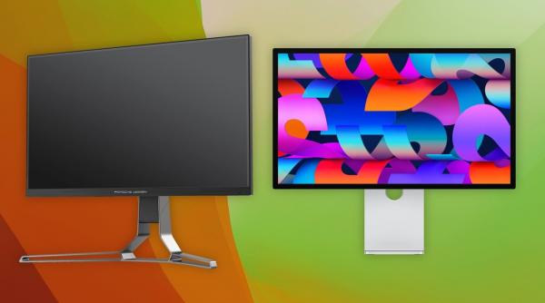 photo of Compared: Apple Studio Display versus Porsche Design AOC Agon Pro monitor image