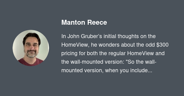 Manton Reece’s Spitball Theory on Why…