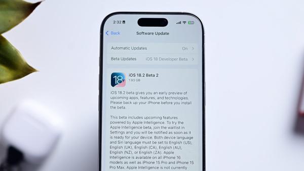 New in iOS 18.2 developer beta 2:…