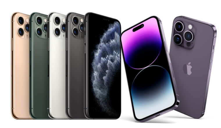 various iPhone models