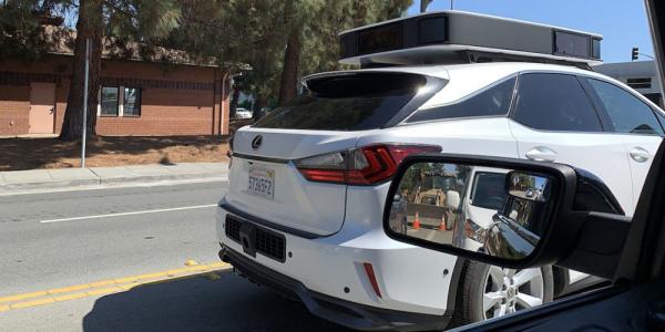 photo of Apple autonomous car spotted with new sensors, possibly all-camera, no LiDAR image