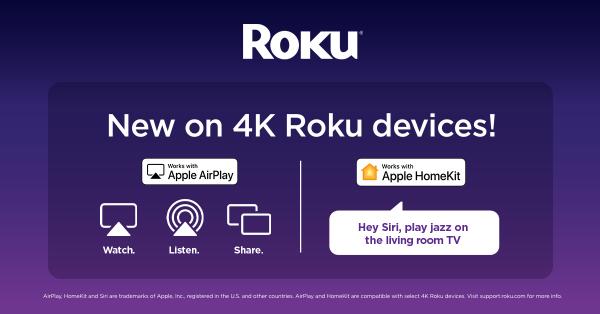 photo of Roku now rolling out HomeKit and AirPlay 2 for streaming devices and smart TVs image