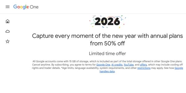 Google One discounting annual 2 TB and&hellip;