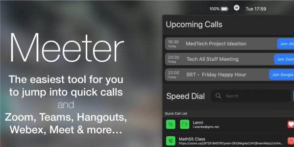 photo of Meeter is a new Mac app for quickly joining Zoom meetings, Google Hangouts, and more image