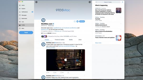 photo of Twitter for Mac updated with macOS Big Sur optimizations, M1 chip support image