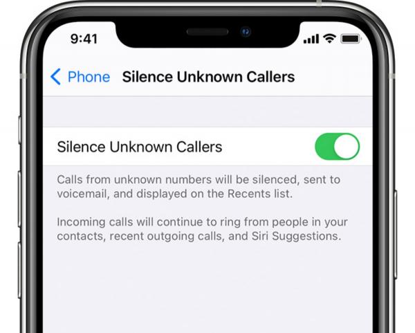 How to enable settings to block spam phone calls on an iPhone