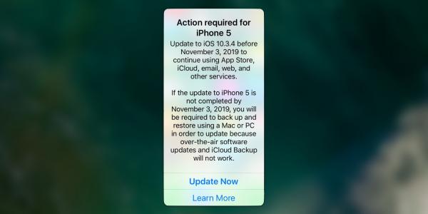 photo of Still using an iPhone 5? iOS 10.3.4 is required to keep your phone working image