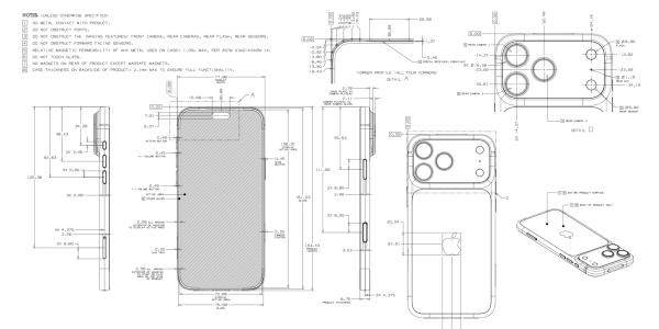 Apple’s dimensional drawings offer a…