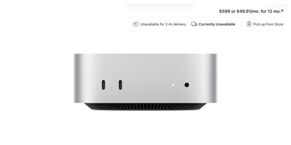 The base model $599 Mac mini is now&hellip;