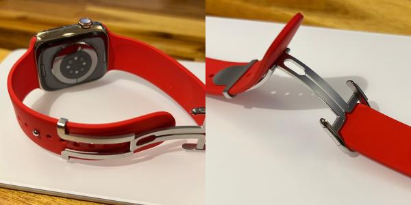 photo of Here’s a look at an unreleased Apple Watch silicone band with a metal buckle image
