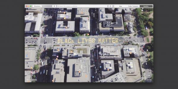 photo of Washington’s Black Lives Matter street now visible in Apple Maps image
