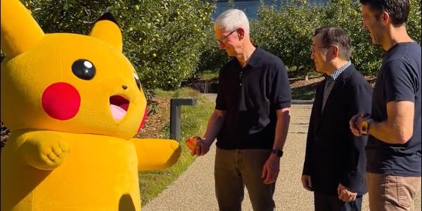 Tim Cook and John Ternus host Pikachu&hellip;