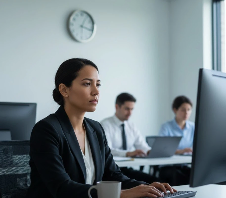 worker at desk office